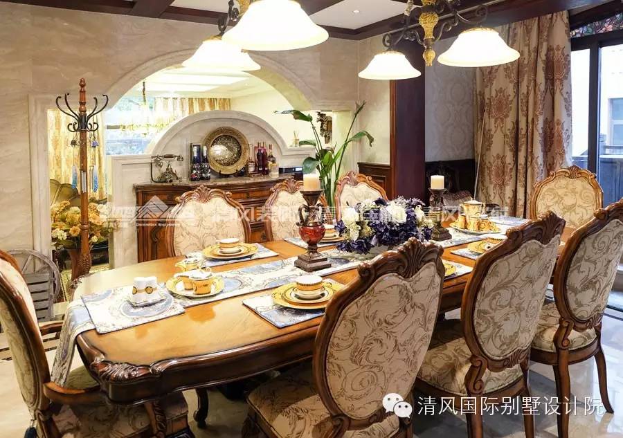 實(shí)拍清風(fēng)裝飾，美式古典樣板房，體味得體有度的優(yōu)雅