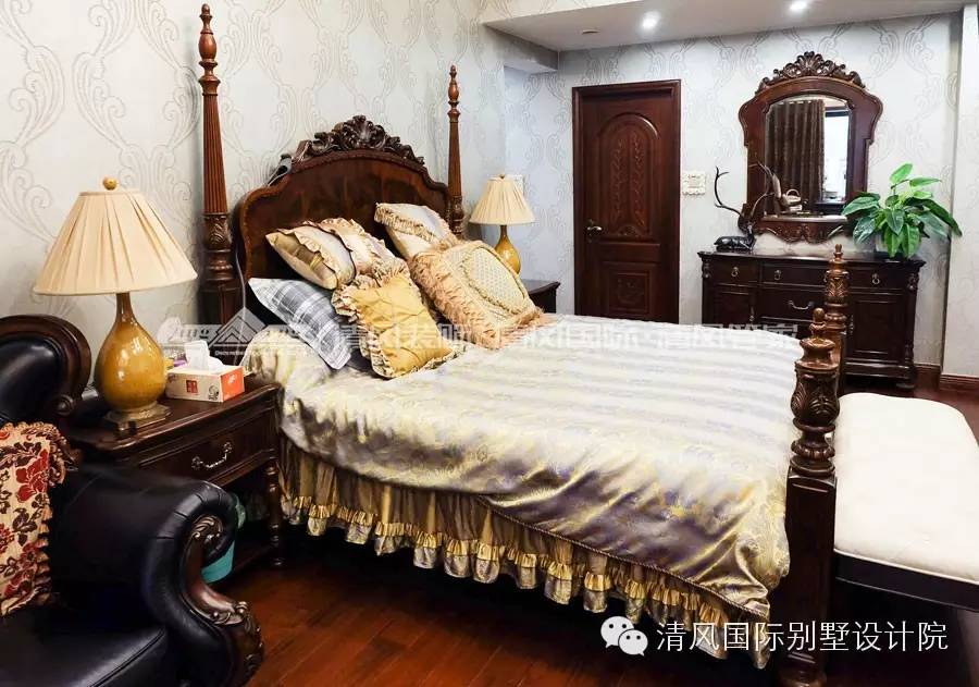 實(shí)拍清風(fēng)裝飾，美式古典樣板房，體味得體有度的優(yōu)雅
