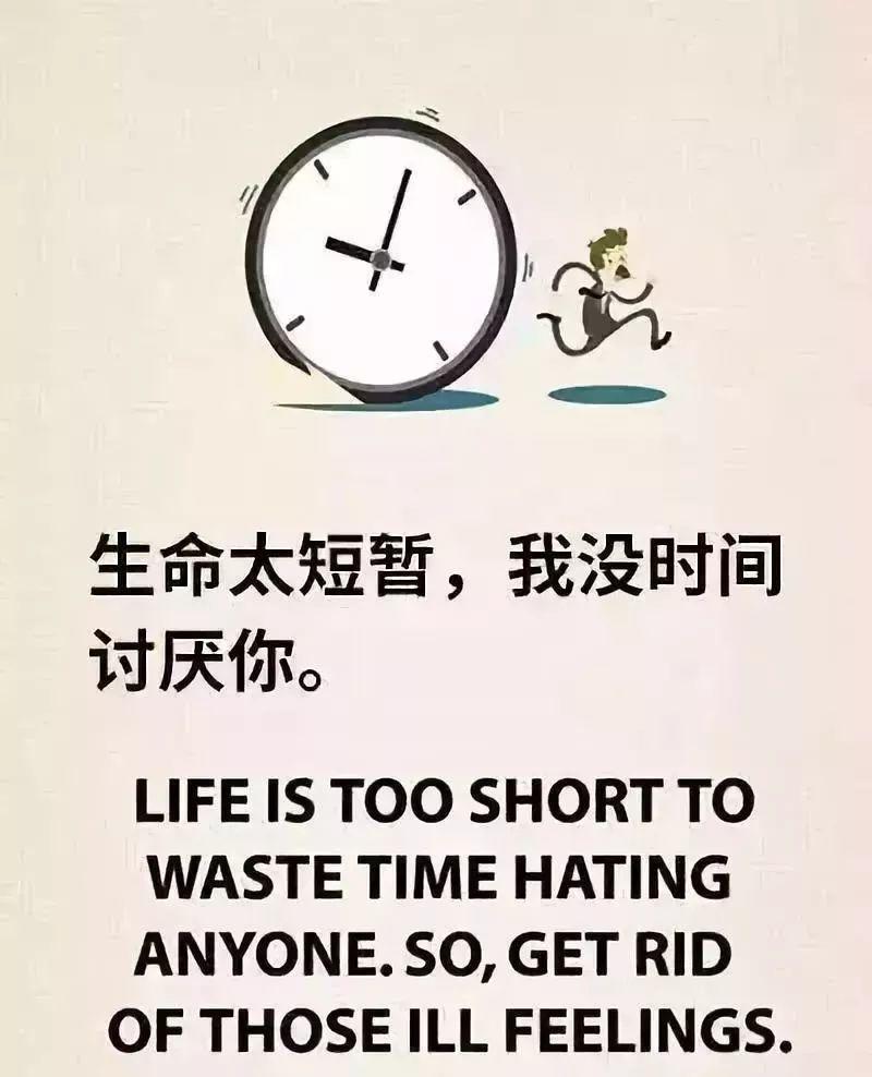 生命太短暫，我沒時間討厭你