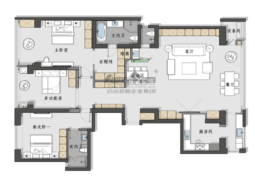 賞·析|236㎡現(xiàn)代簡約，歸心之居太好住啦！